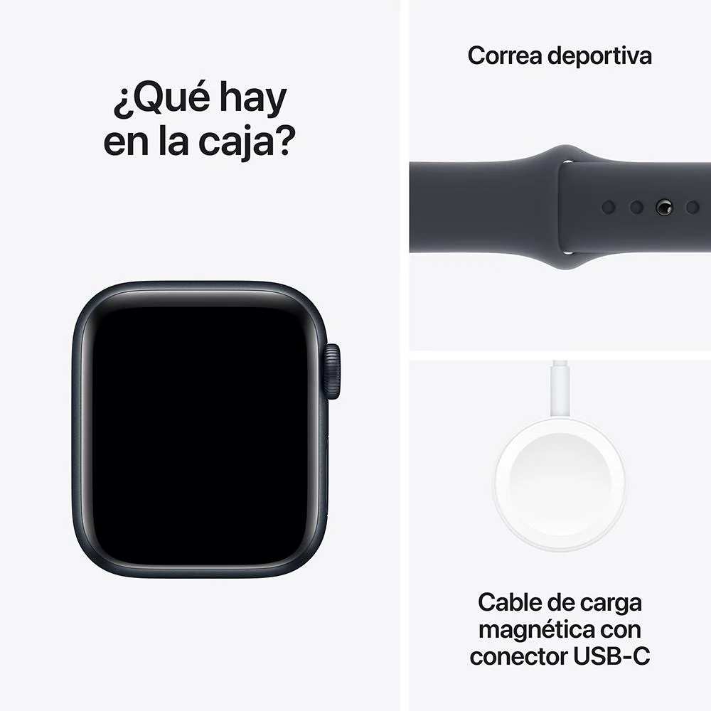 Apple Watch SE GPS • Caja de aluminio color medianoche de 40 mm • Correa deportiva color medianoche - M/L - Image 7