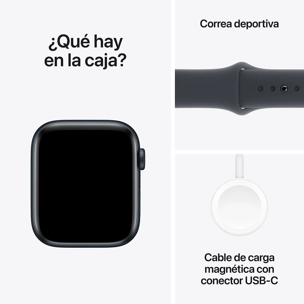Apple Watch SE GPS • Caja de aluminio color medianoche de 44 mm • Correa deportiva color medianoche - S/M - Image 7