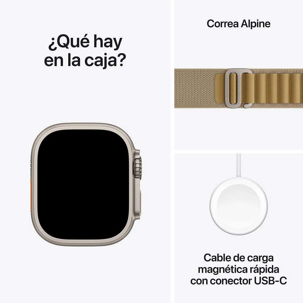 Apple Watch Ultra 2 GPS + Cellular • Caja de titanio natural de 49 mm • Correa Alpine color canela - Mediana - Image 9