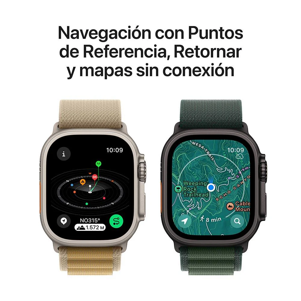 Apple Watch Ultra 2 GPS + Cellular • Caja de titanio negro de 49 mm • Correa estilo milanés de titanio negro - Grande - Image 6