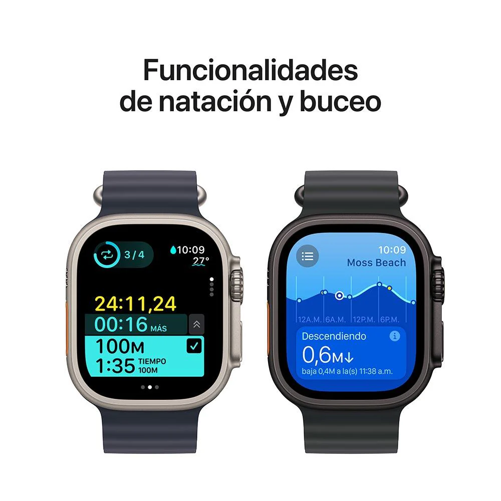 Apple Watch Ultra 2 GPS + Cellular • Caja de titanio natural de 49 mm • Correa Trail azul - S/M - Image 5