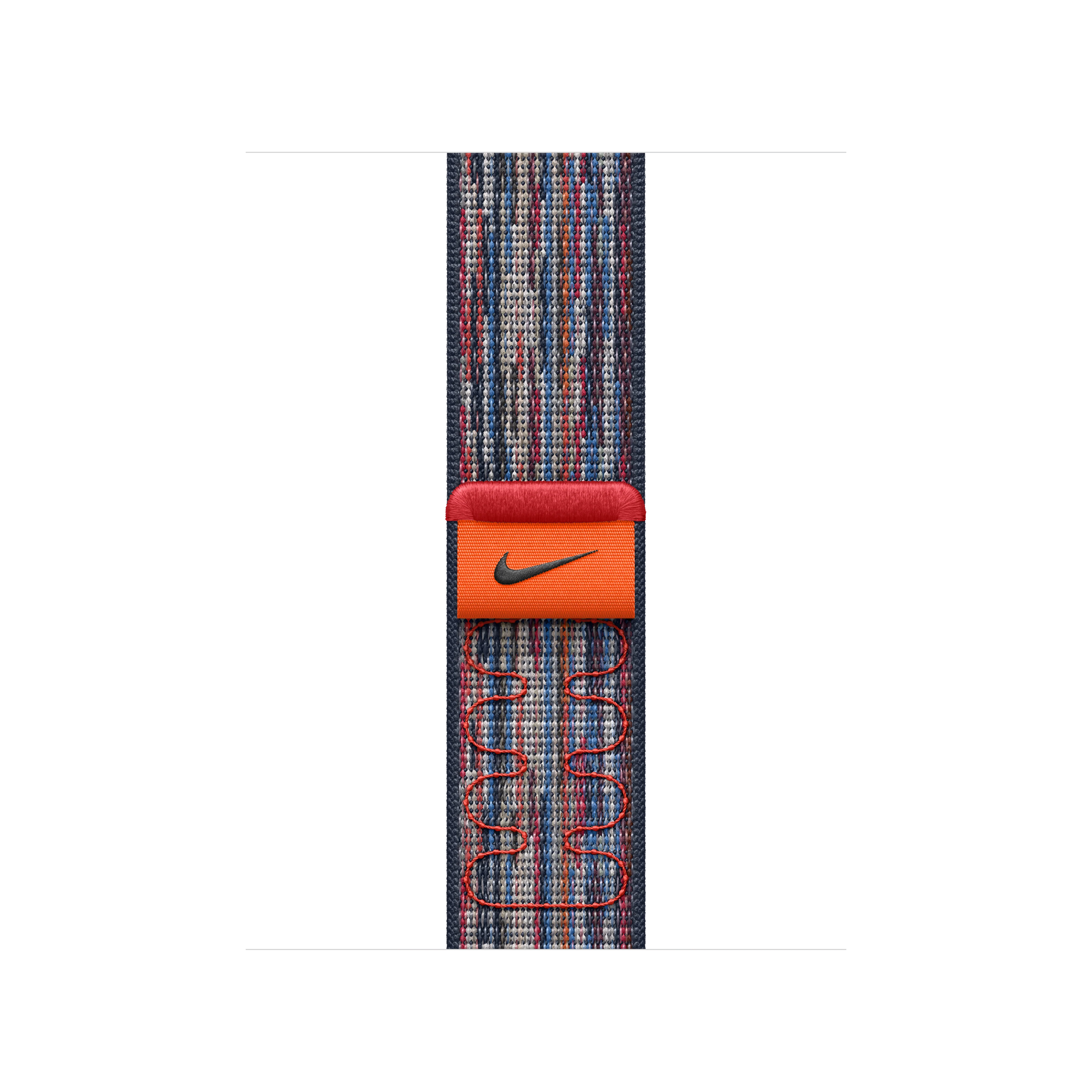 Correa loop deportiva Nike azul/roja para caja de 42 mm