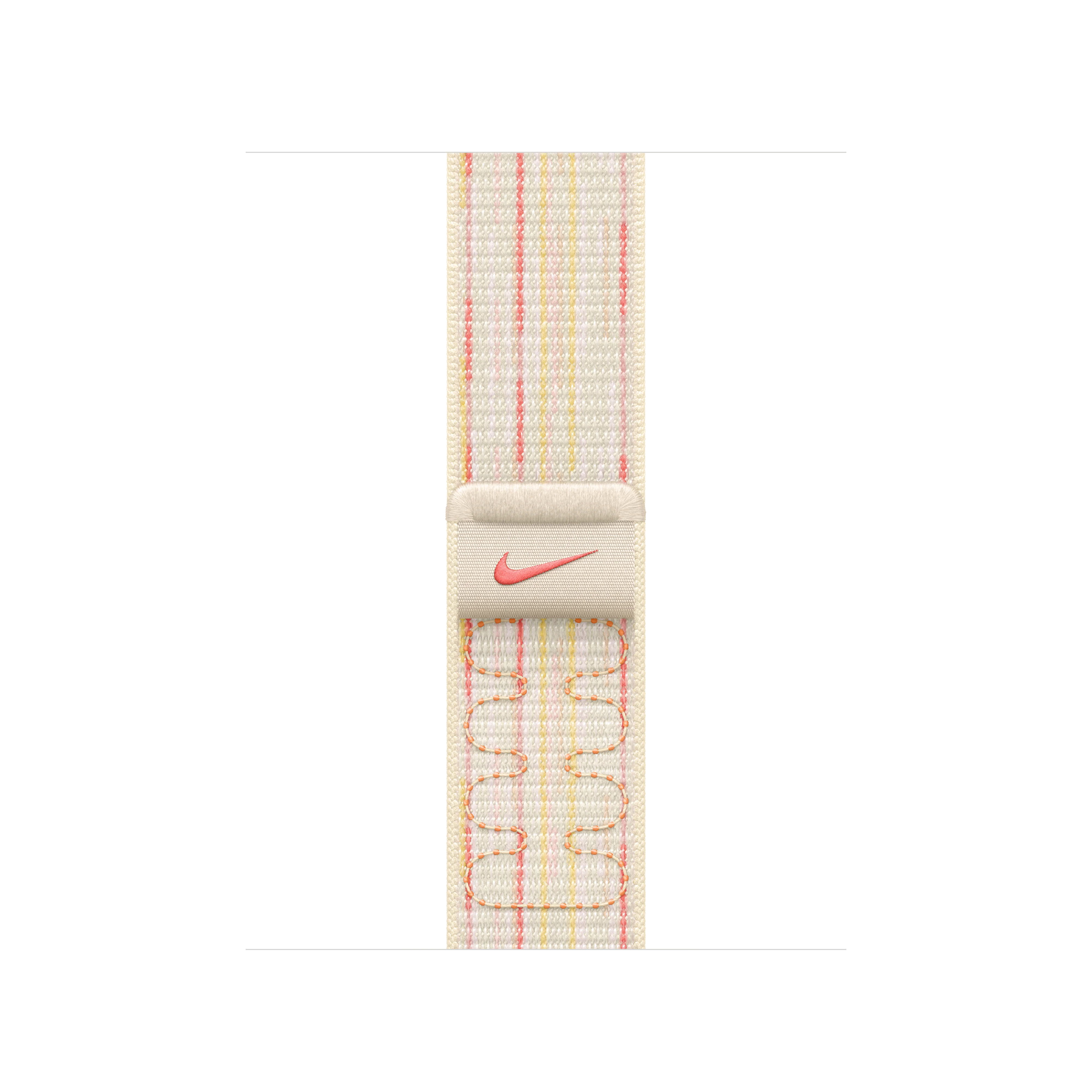 Correa loop deportiva Nike blanco estelar/rosa para caja de 42 mm