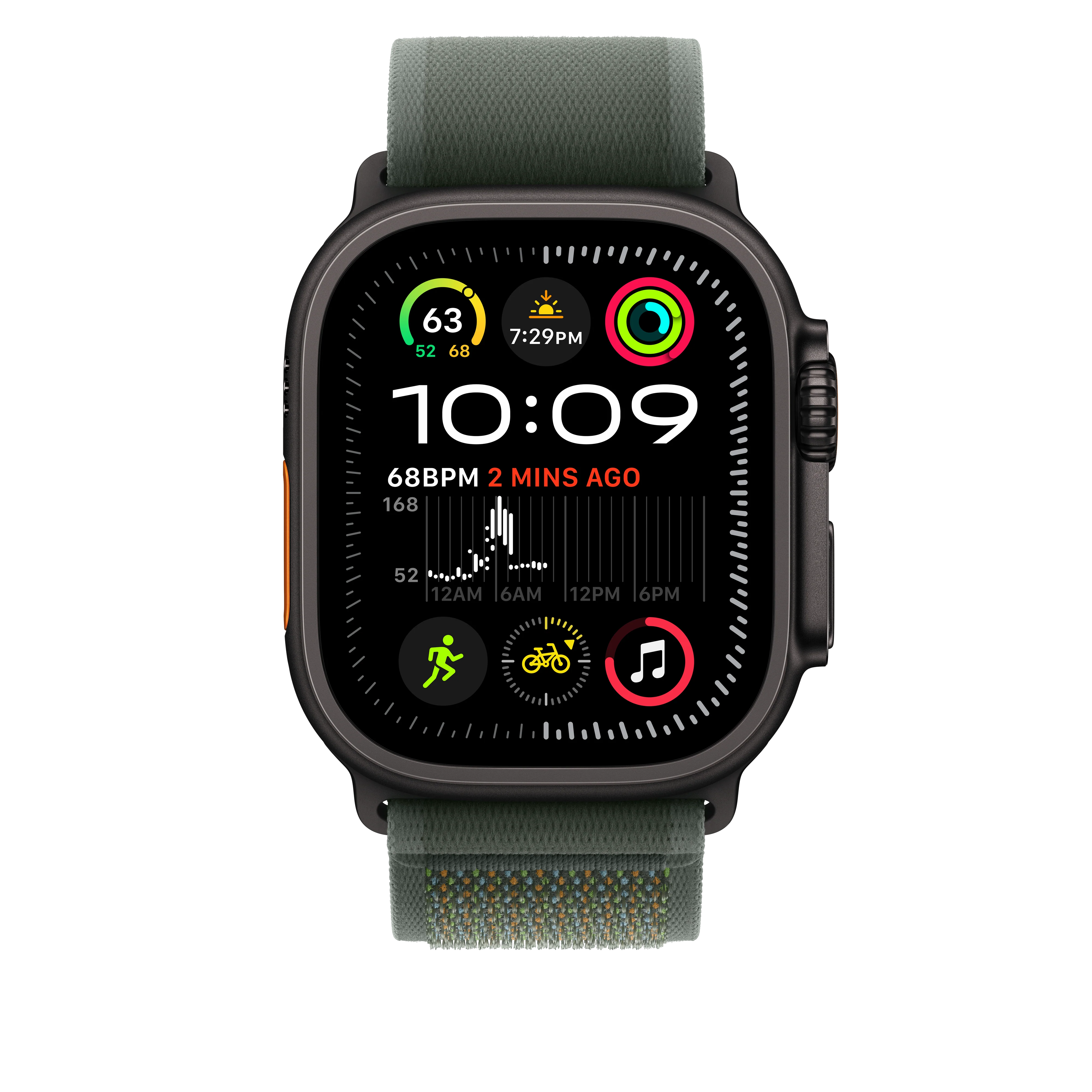 Correa Trail verde para caja de 49 mm - S/M - Acabado de titanio negro - Image 3