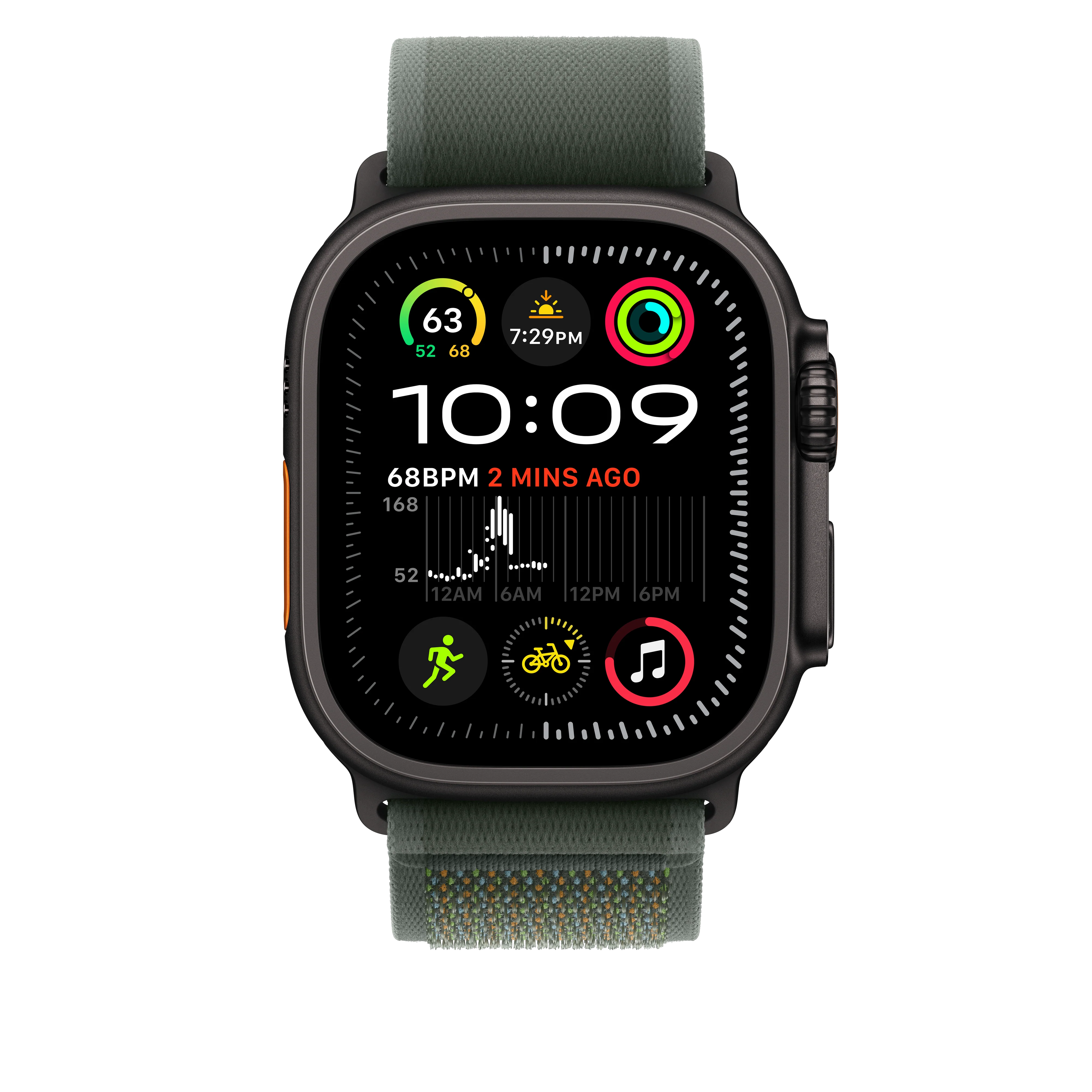 Correa Trail verde para caja de 49 mm - S/M - Acabado de titanio negro - Image 6