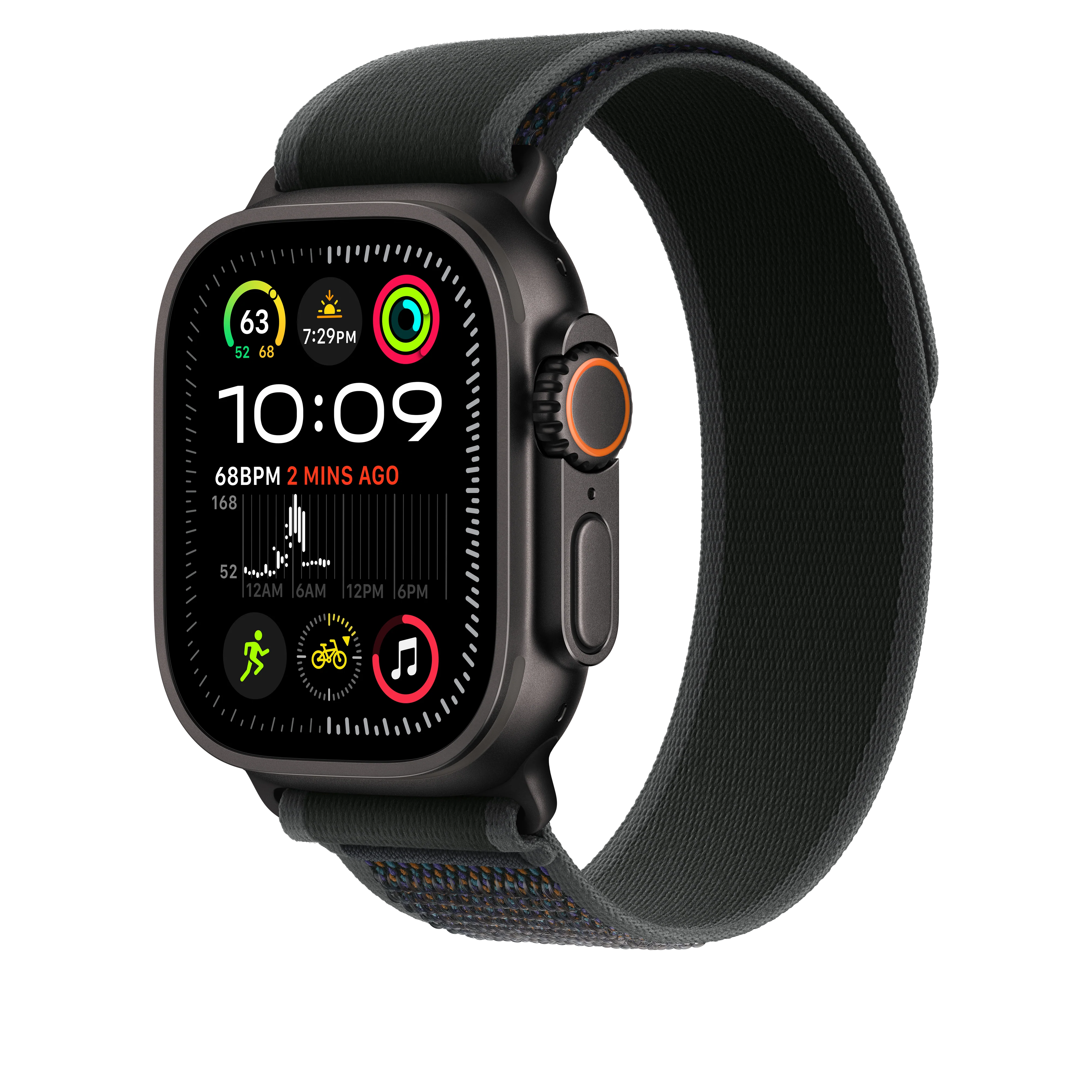 Correa Trail negra para caja de 49 mm - S/M - Acabado de titanio negro - Image 2