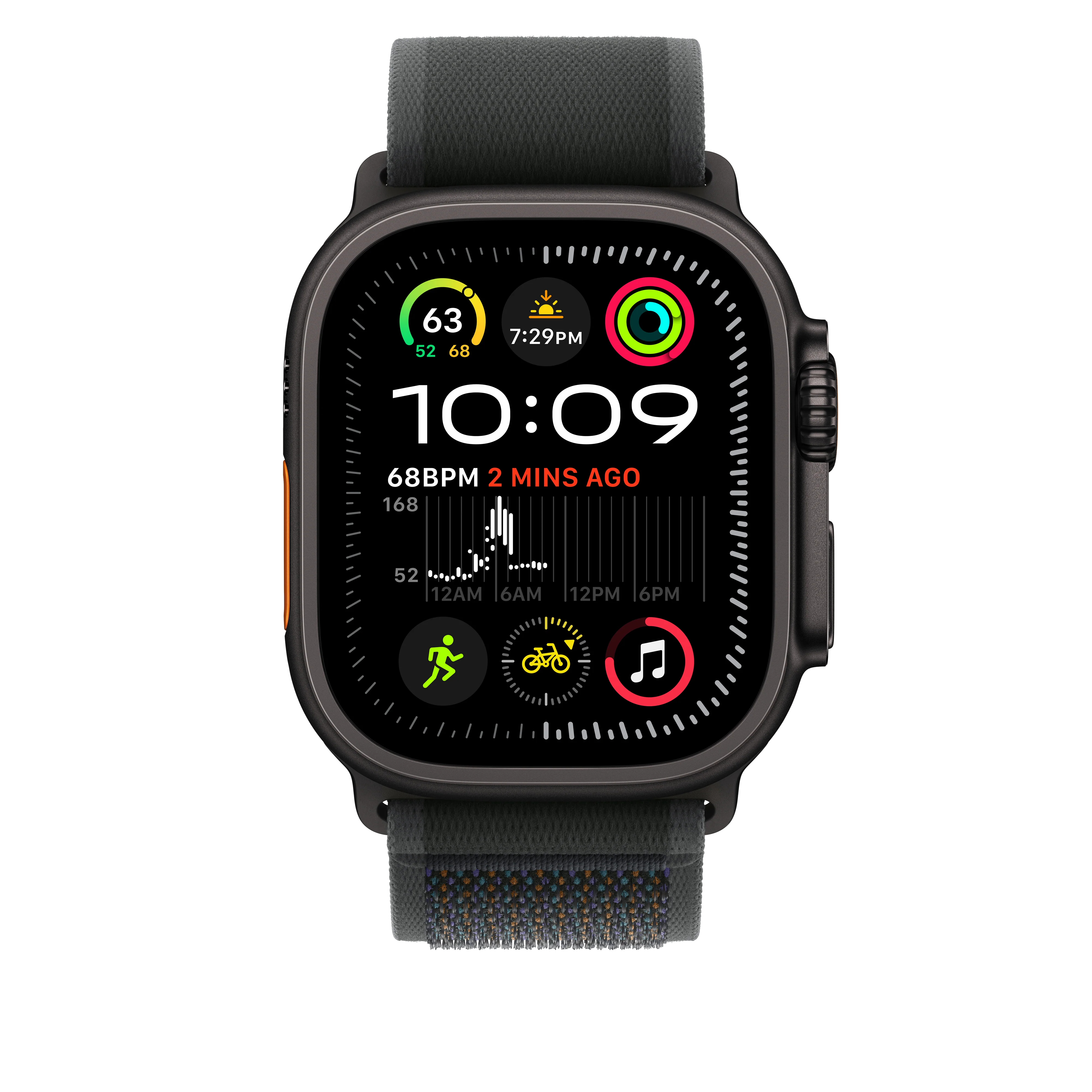 Correa Trail negra para caja de 49 mm - S/M - Acabado de titanio negro - Image 3