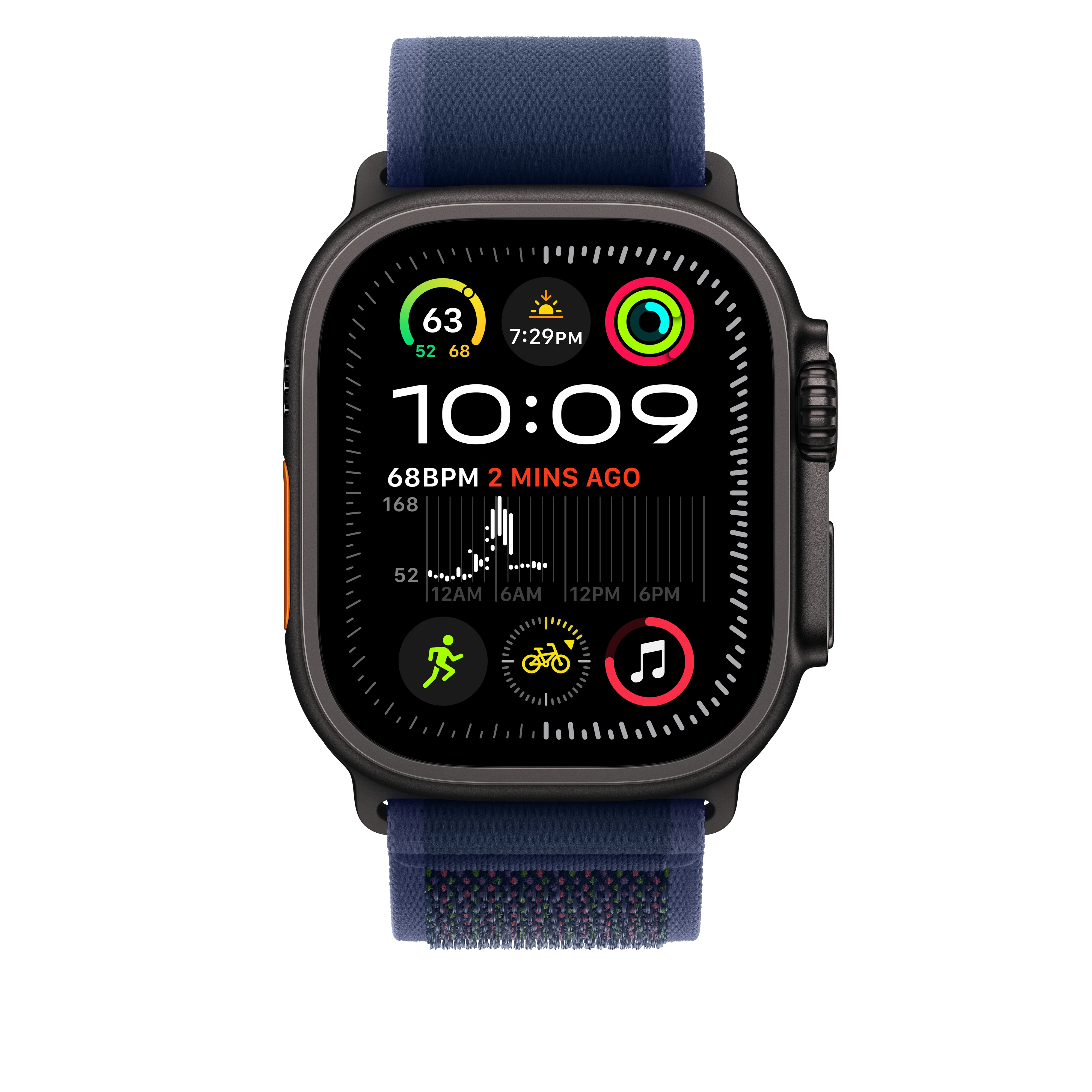 Correa Trail azul para caja de 49 mm - S/M - Acabado de titanio negro - Image 6