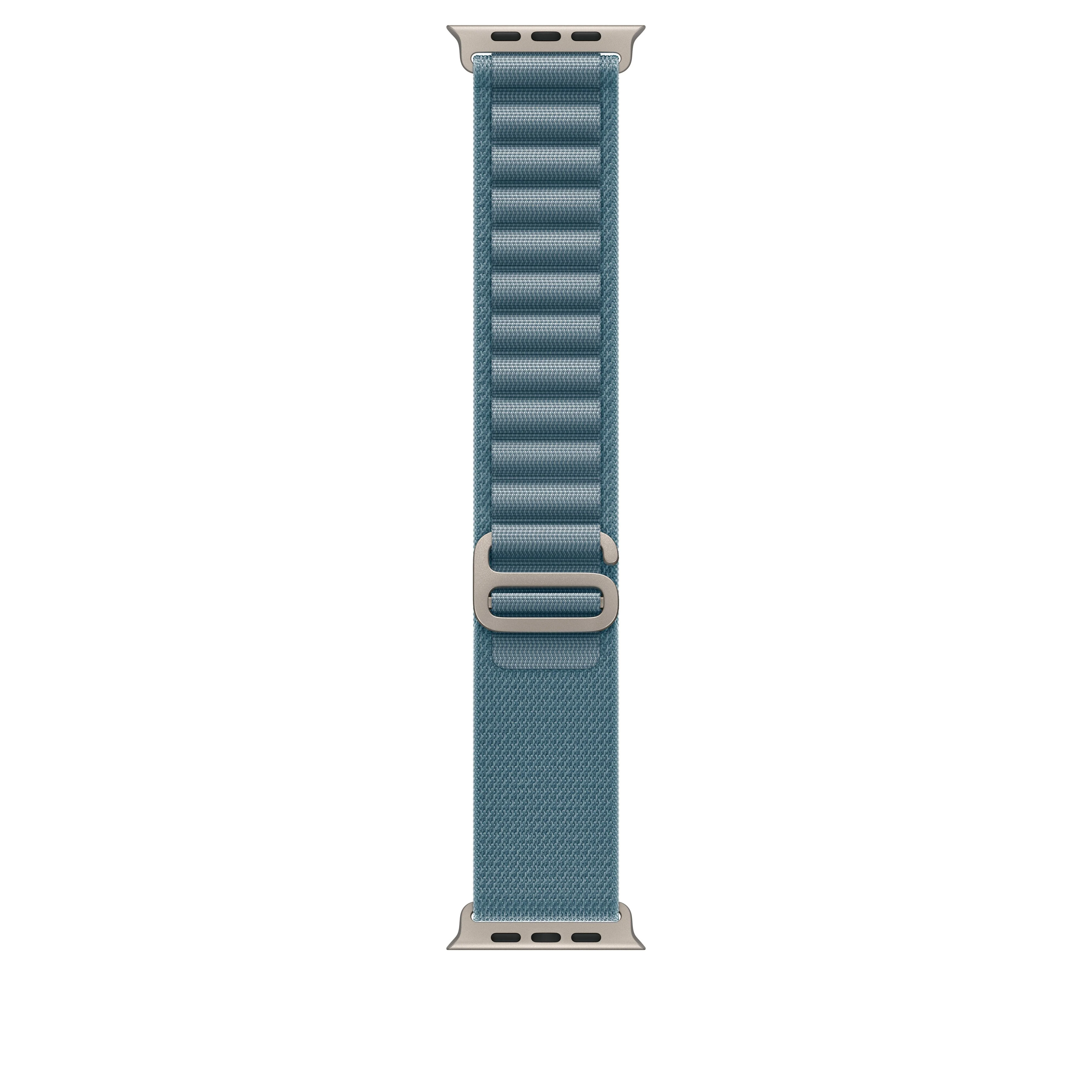 Correa Alpine azul claro para caja de 49 mm - Chica - Acabado de titanio natural