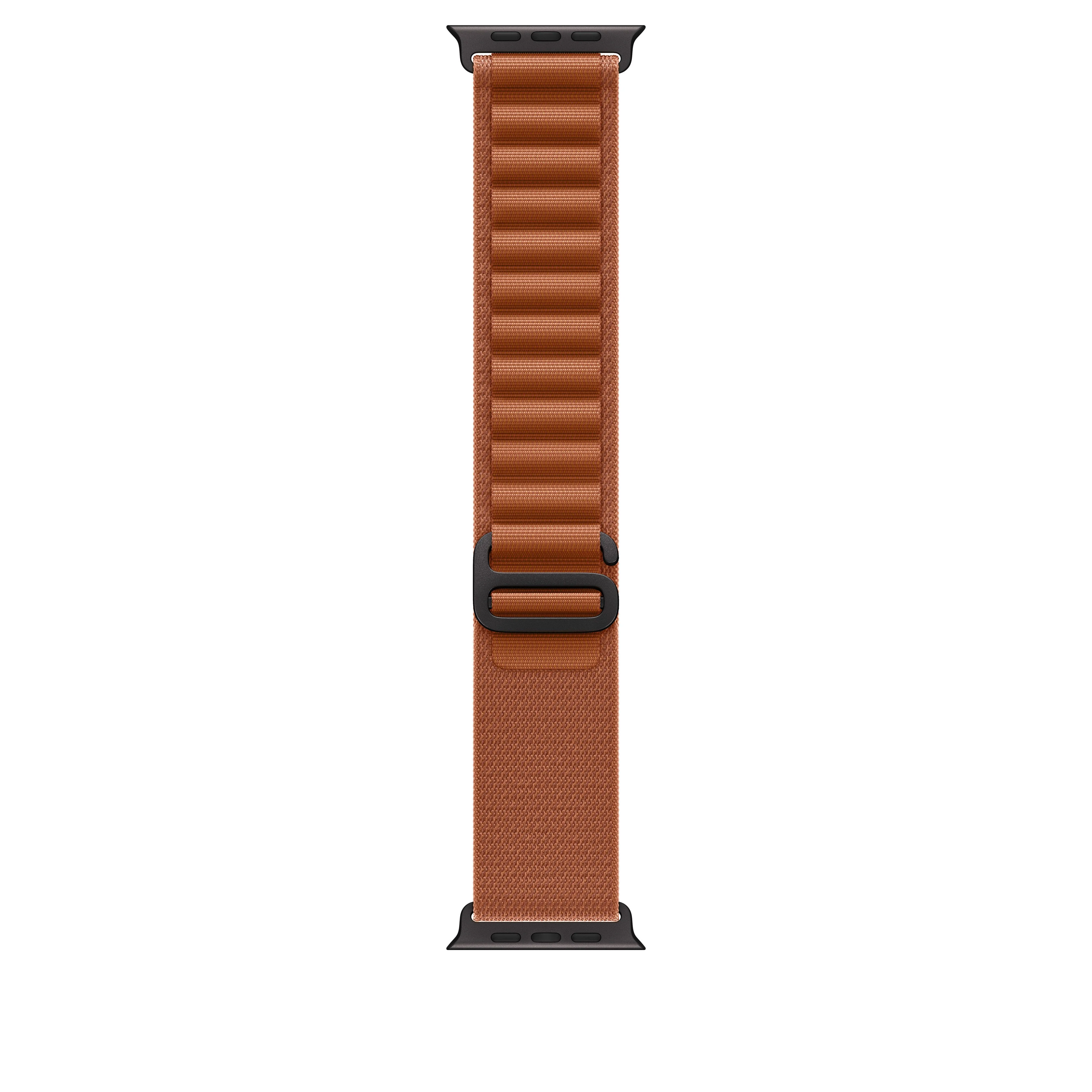 Correa Alpine color terracota para caja de 49 mm - Chica - Acabado de titanio negro