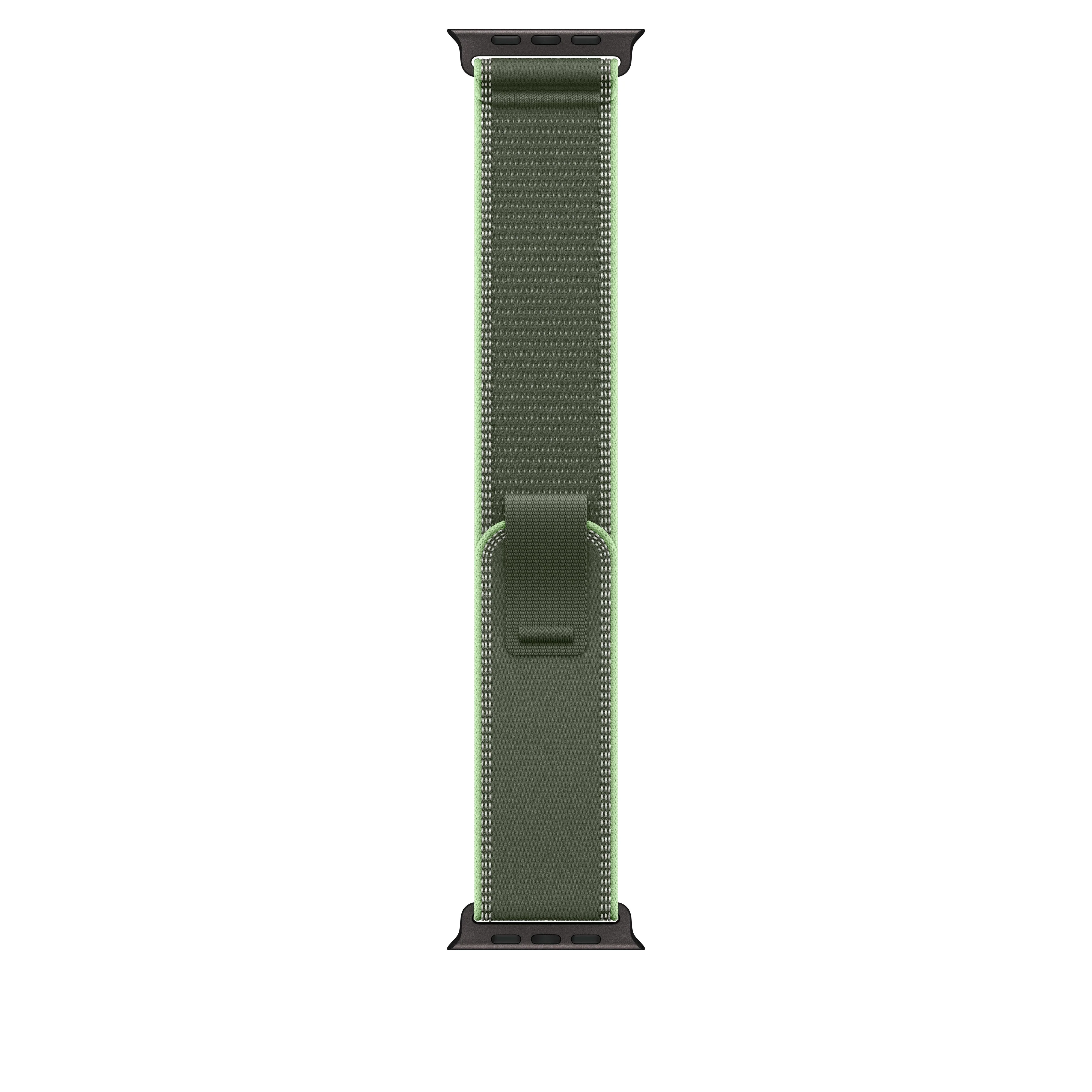 Correa Trail verde/neón para caja de 49 mm – S/M – Acabado de titanio negro