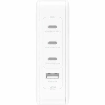 ADAPTADOR BELKIN DE PARED BOOSTCHARGE 140W GAN 4 PUERTOS WHITE - Image 3