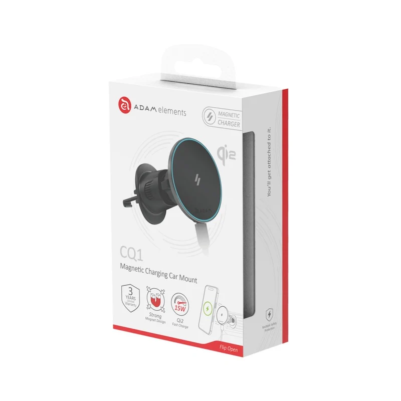 ADAPTADOR DE CARRRO ADAM ELEMENTS CQ1 MAGNETICO QI2 BLACK - Image 6