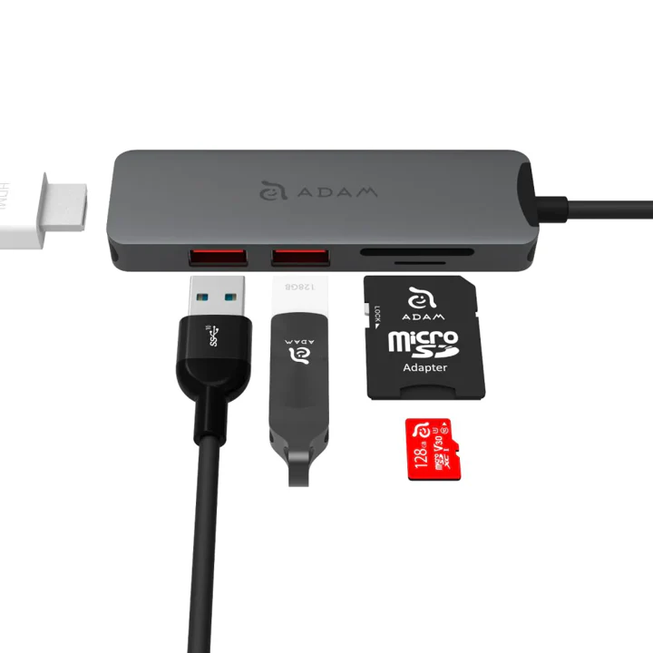 Multipuerto Adam Elements casa HUB A05 5en1 USB-C HUB - Gris espacial - Image 2