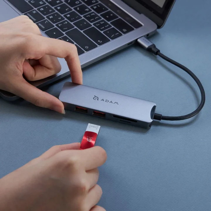 Multipuerto Adam Elements casa HUB A05 5en1 USB-C HUB - Gris espacial - Image 4