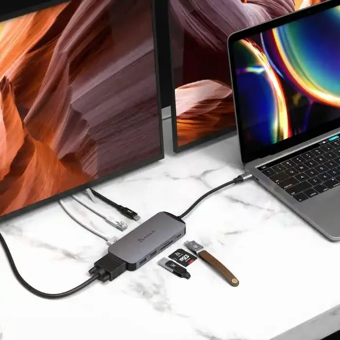 Multipuerto Adam Elements casa HUB 10 en 1 USB-C 3.1 HUB - Gris espacial - Image 4