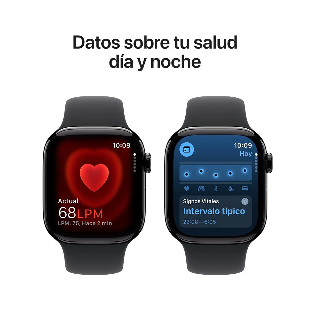 Apple Watch Series 10 GPS • Caja de aluminio negro azabache de 42 mm • Correa deportiva negra - M/L - Image 5