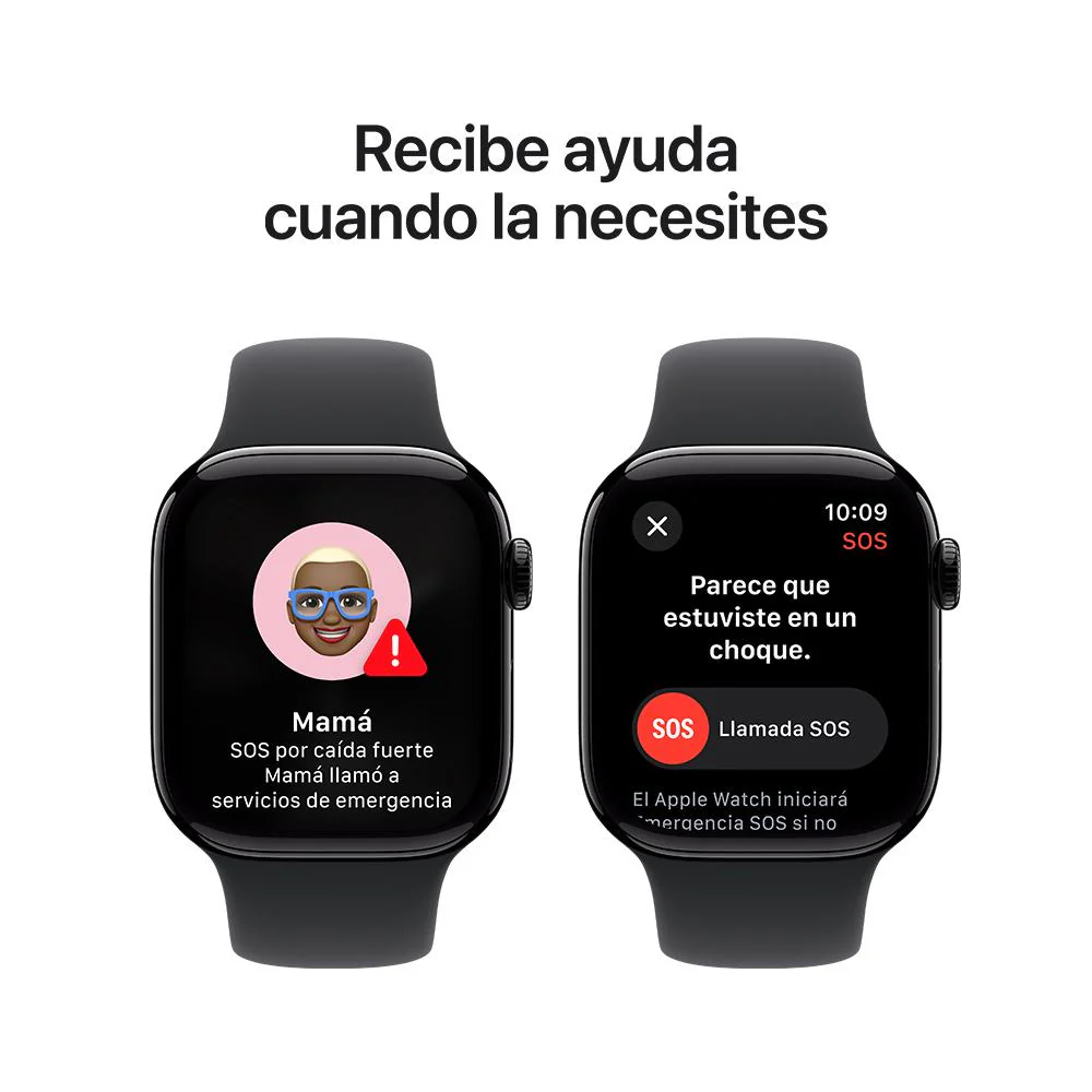 Apple Watch Series 10 GPS • Caja de aluminio negro azabache de 42 mm • Correa deportiva negra - M/L - Image 6