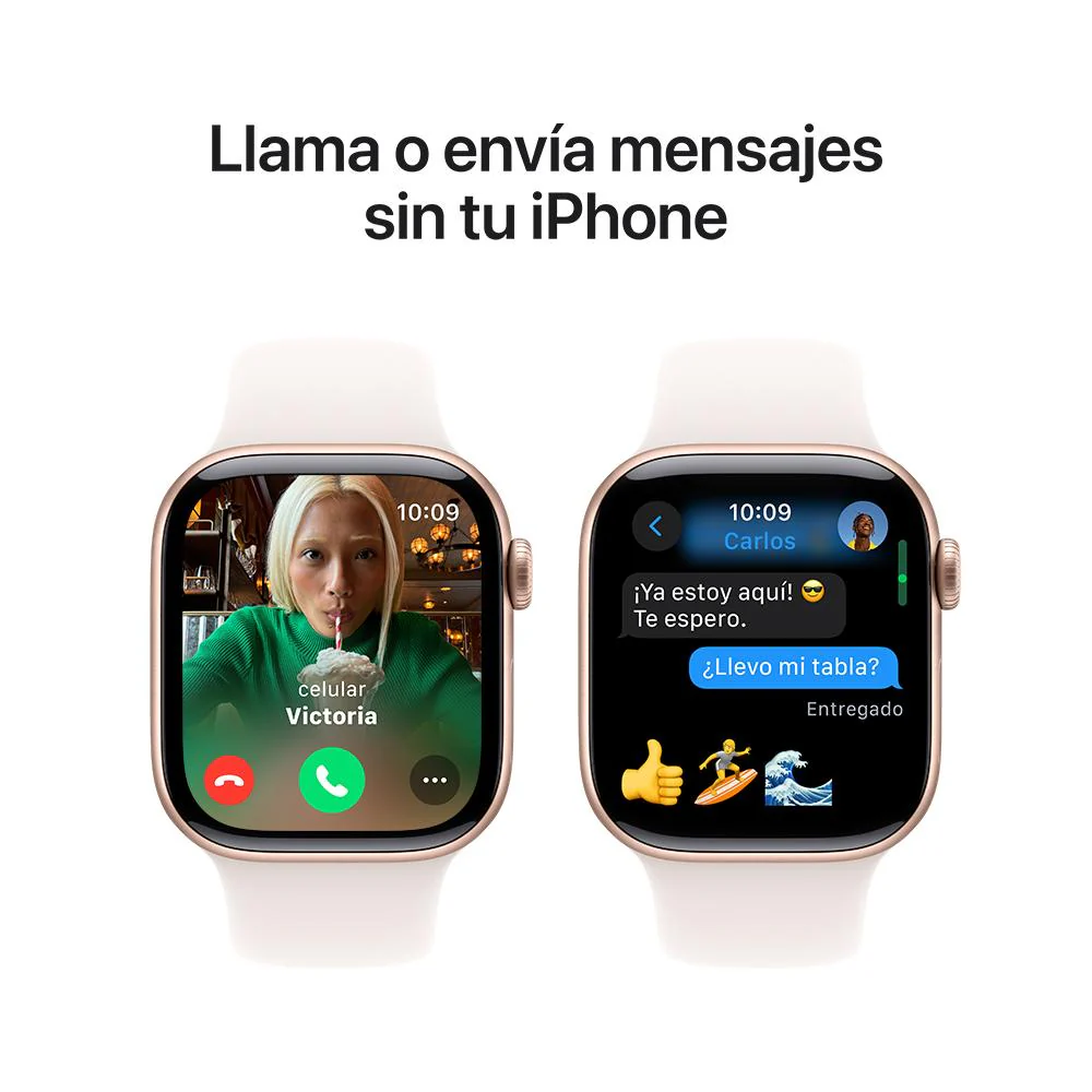 Apple Watch Series 10 GPS • Caja de aluminio color oro rosa de 42 mm • Correa deportiva rosa rubor - M/L - Image 7