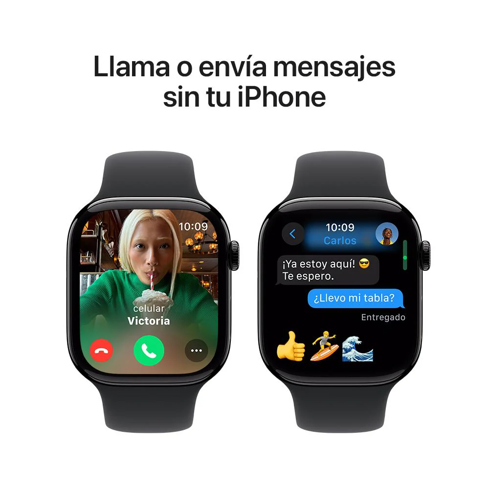 Apple Watch Series 10 GPS • Caja de aluminio negro azabache de 46 mm • Correa deportiva negra - M/L - Image 7