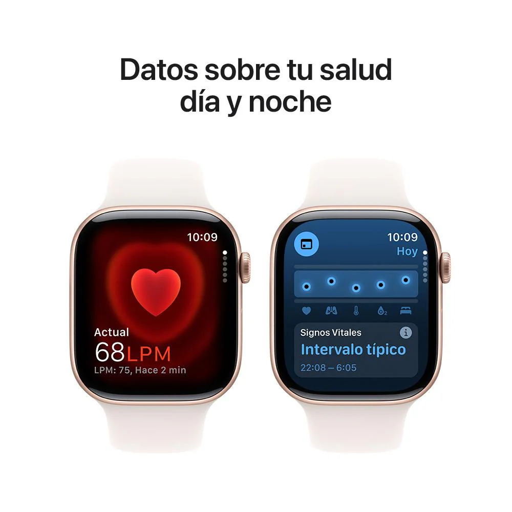 Apple Watch Series 10 GPS • Caja de aluminio color oro rosa de 46 mm • Correa deportiva rosa rubor - S/M - Image 5