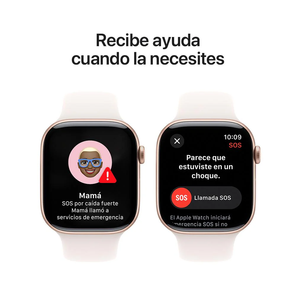 Apple Watch Series 10 GPS • Caja de aluminio color oro rosa de 46 mm • Correa deportiva rosa rubor - S/M - Image 6