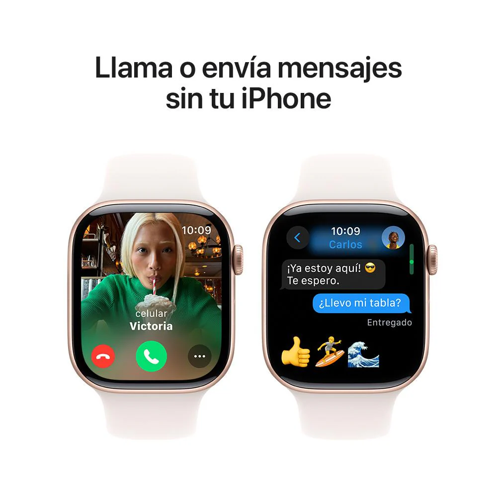 Apple Watch Series 10 GPS • Caja de aluminio color oro rosa de 46 mm • Correa deportiva rosa rubor - S/M - Image 7