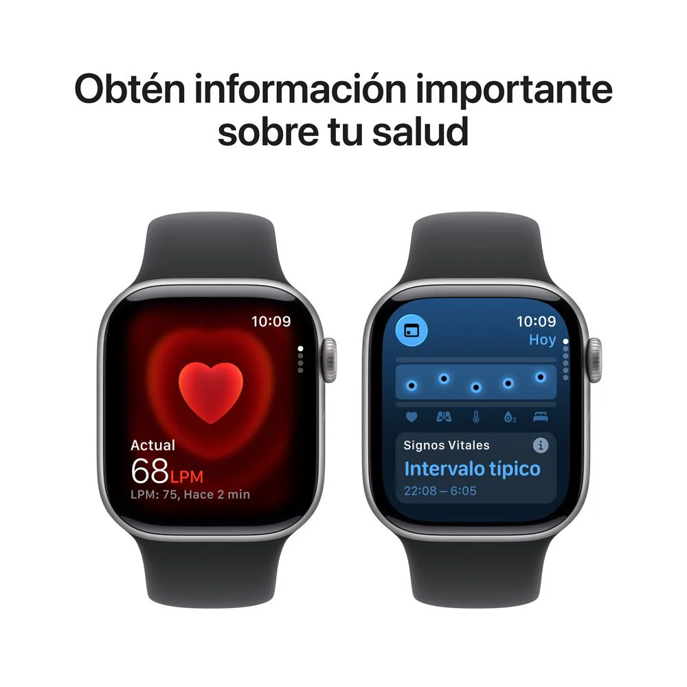 Apple Watch Series 11 GPS • Caja de aluminio gris espacial de 42 mm • Correa deportiva negra – S/M - Image 5