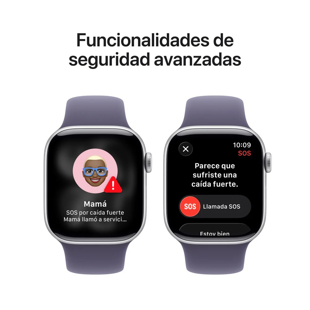 Apple Watch Series 11 GPS • Caja de aluminio color plata de 42 mm • Correa deportiva morado niebla – S/M - Image 6