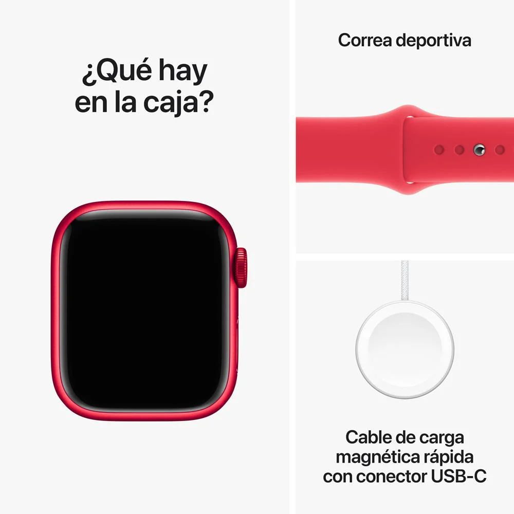 Apple Watch Series 9 GPS • Caja de aluminio (PRODUCT)RED de 41 mm • Correa deportiva (PRODUCT)RED - S/M - Image 10