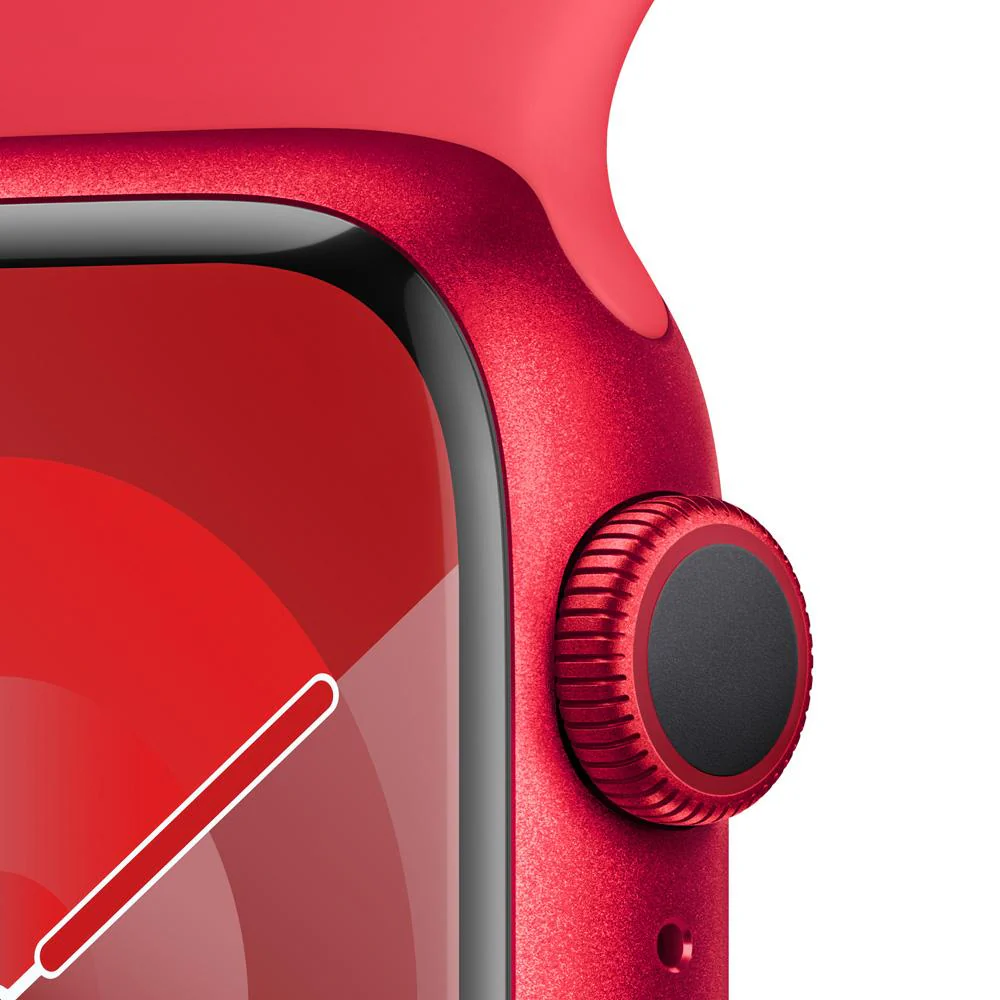 Apple Watch Series 9 GPS • Caja de aluminio (PRODUCT)RED de 41 mm • Correa deportiva (PRODUCT)RED - S/M - Image 3