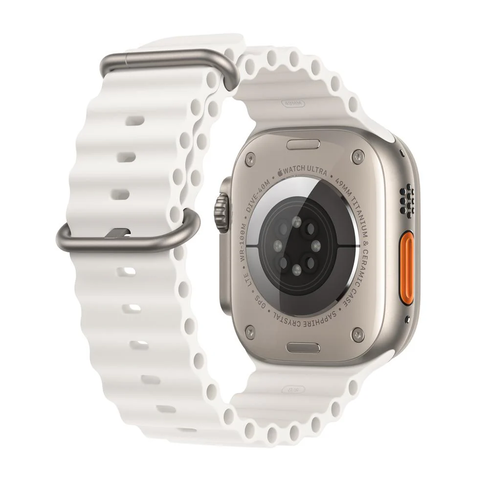 Apple Watch Ultra 2 GPS + Cellular • Caja de titanio de 49 mm • Correa Ocean blanca - Image 3