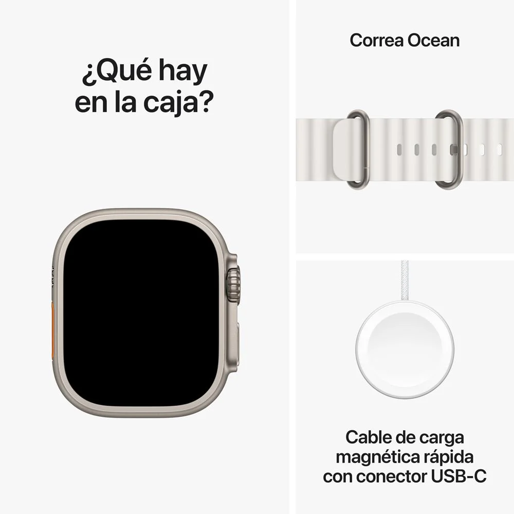 Apple Watch Ultra 2 GPS + Cellular • Caja de titanio de 49 mm • Correa Ocean blanca - Image 9