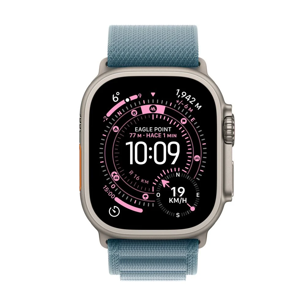Apple Watch Ultra 3 GPS + Cellular • Caja de titanio natural de 49 mm • Correa Alpine azul claro - M - Image 2