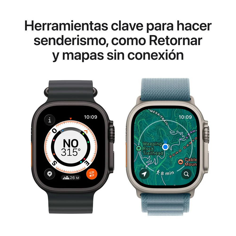 Apple Watch Ultra 3 GPS + Cellular • Caja de titanio natural de 49 mm • Correa Alpine azul claro - M - Image 5