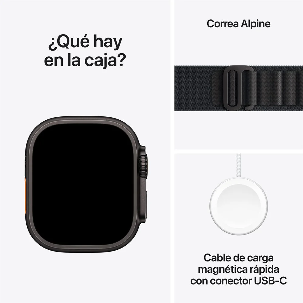 Apple Watch Ultra 3 GPS + Cellular • Caja de titanio negro de 49 mm • Correa Alpine negra - M - Image 7