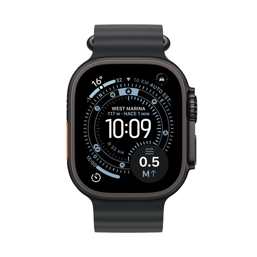 Apple Watch Ultra 3 GPS + Cellular • Caja de titanio negro de 49 mm • Correa Ocean negra - Image 2
