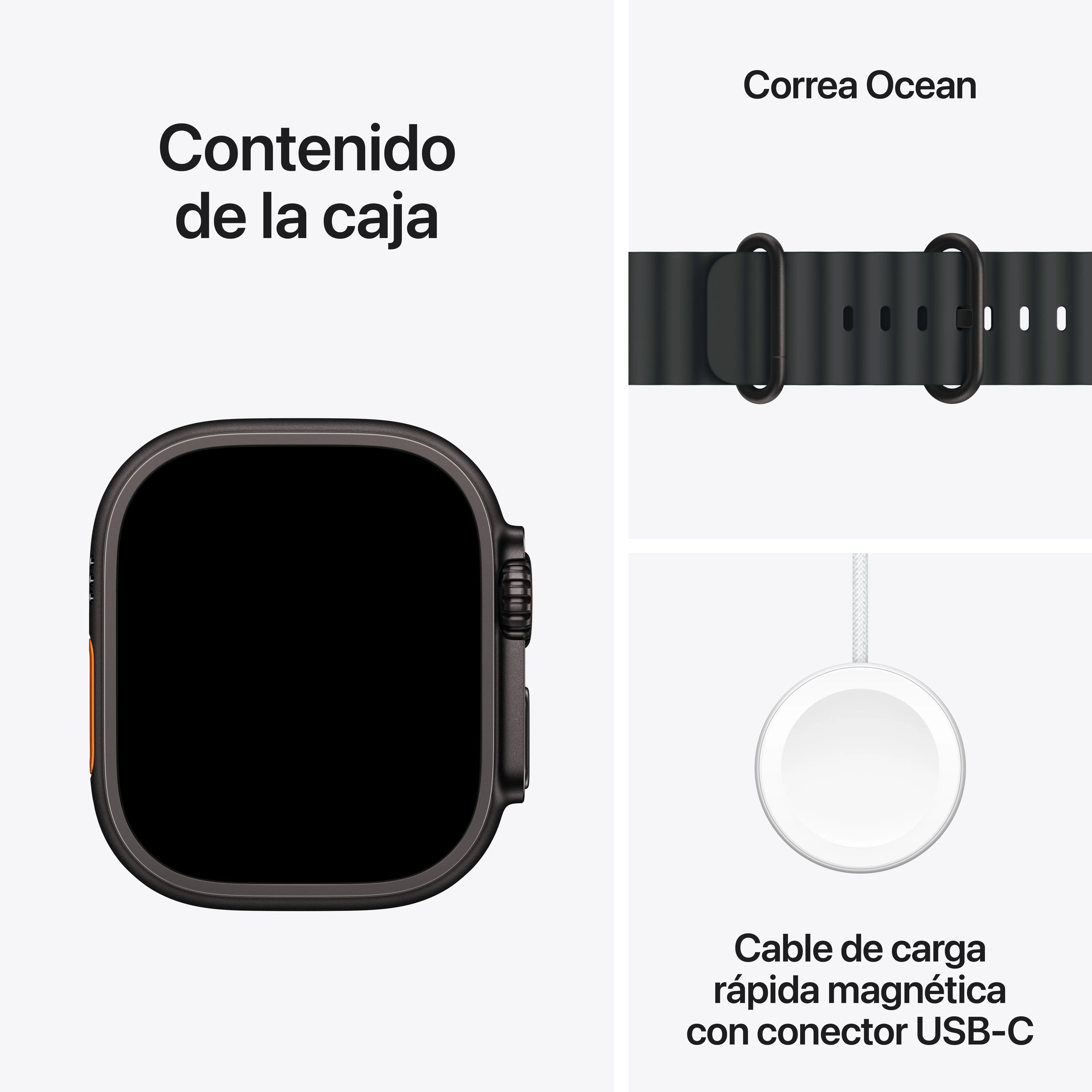 Apple Watch Ultra 3 GPS + Cellular • Caja de titanio negro de 49 mm • Correa Ocean negra - Image 8
