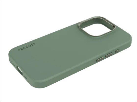 Case de silicona antimicrobiana DECODED para iPhone 15 Pro -  Verde - Image 2