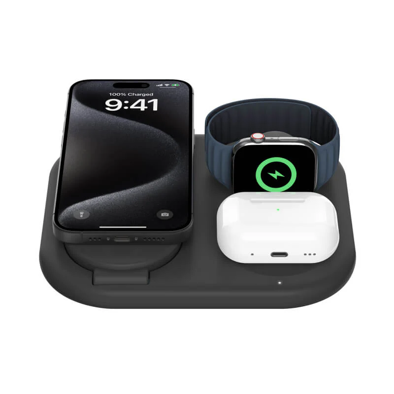 BASE DE CARGA BELKIN 3 EN 1 QI2 MGS BLK - Image 3
