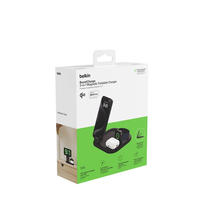 BASE DE CARGA BELKIN 3 EN 1 QI2 MGS BLK - Image 5