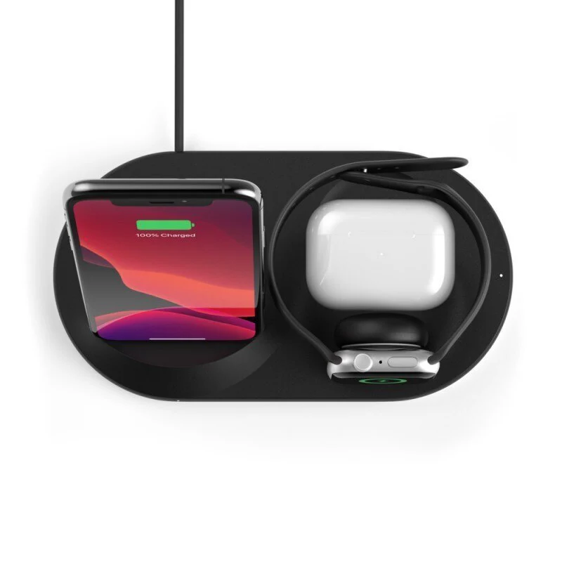 Base De Carga Stand Inalámbrica Belkin Qi 7.5w / 3 En 1 - Negro - Image 3