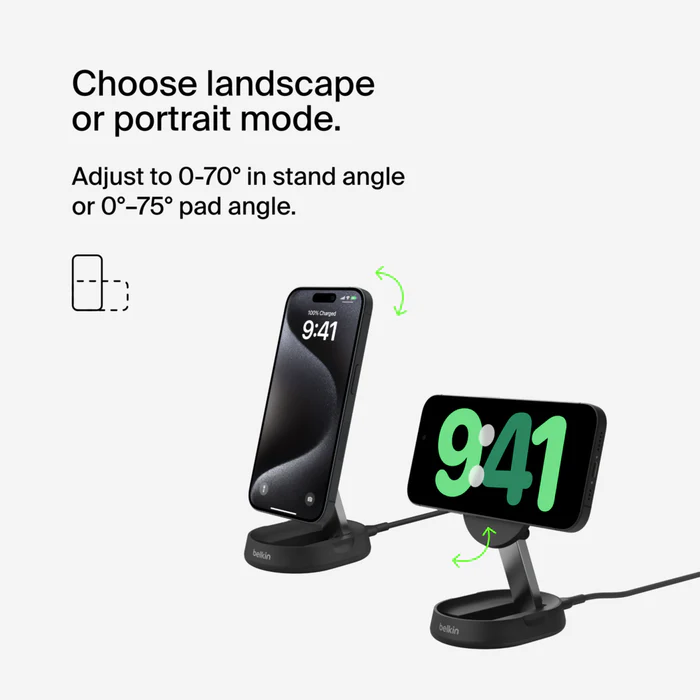 BASE DE CARGA BELKIN CONVERTIBLE QI2 15W BLACK - Image 3