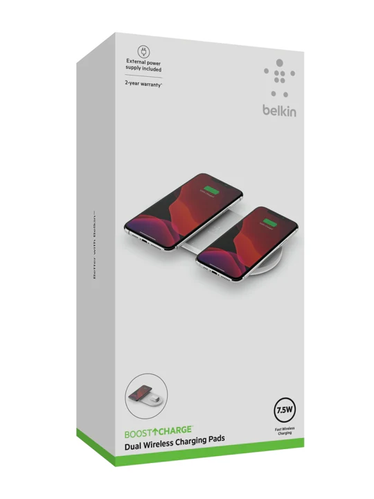 Base De Carga Pad Inalámbrica Belkin Dual Qi 10w Blanco - Image 4