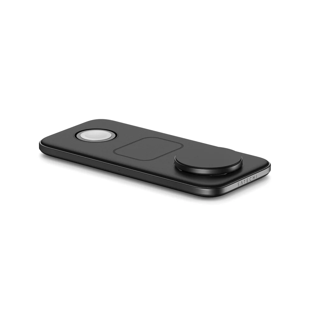 BASE DE CARGA SATECHI TRIO 3 EN 1 QI2 MAGSAFE SPACE GRAY