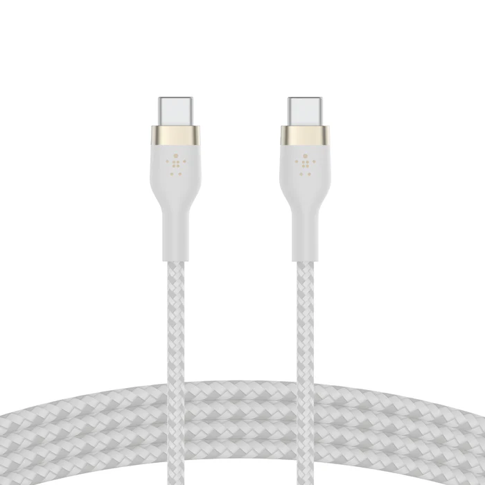 Cable BELKIN Pro Flex USB-C a USB-C con correa 2m - Blanco - Image 3