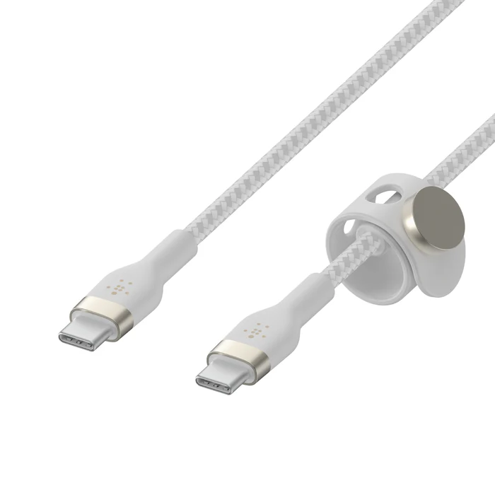 Cable BELKIN Pro Flex USB-C a USB-C con correa 2m - Blanco - Image 4