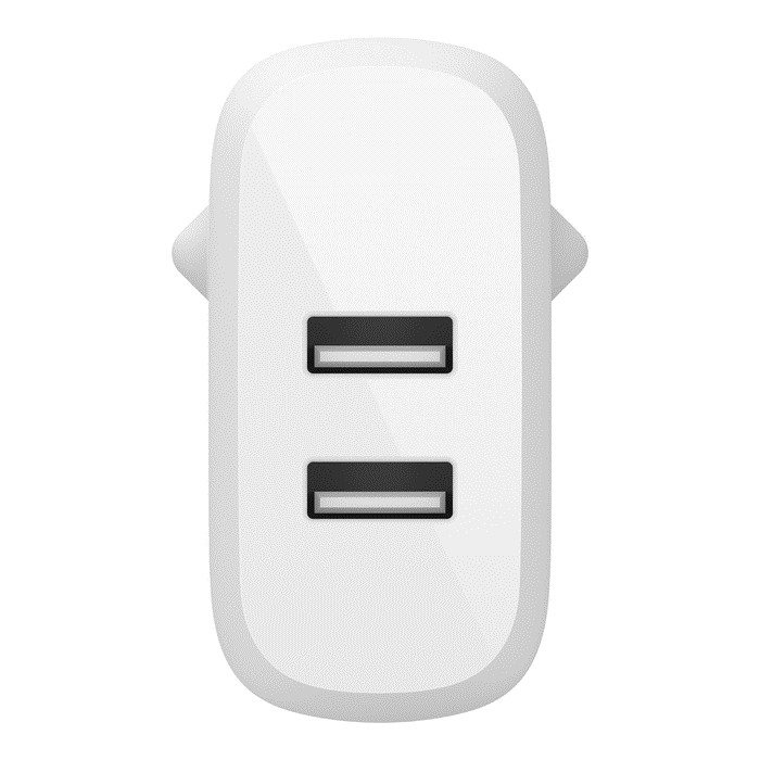 Cargador de pared BELKIN doble USB-A de 24 W + cable Lightning a USB-A - Blanco - Image 3