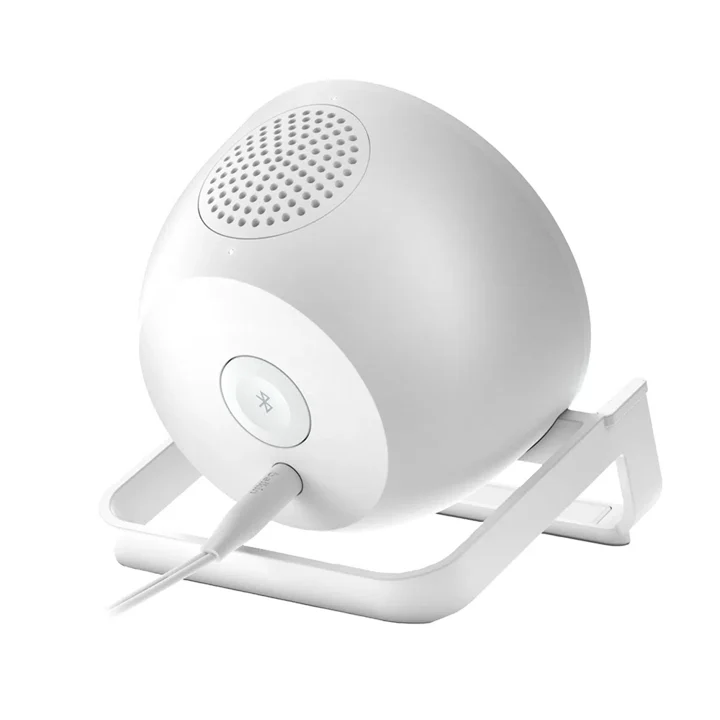 Base De Carga Stand Inalámbrica Belkin Qi 10w - Con Parlante Bluetooth - Blanco - Image 3