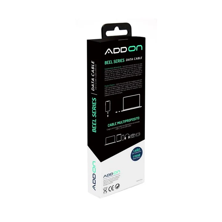 CABLE DE CARGA ADD ON USBC/USBC 2mt - BLACK - Image 4